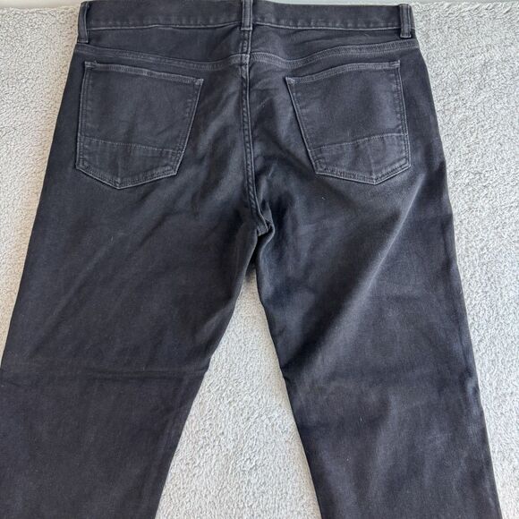 Banana Republic Jeans Mens 36x33 Black Slim Fit Traveler Denim Straight Leg‎ - Picture 10 of 11